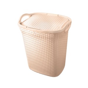 Cesto de Roupas c/ Tampa p/ Lavandeira e Banheiro 60 litros